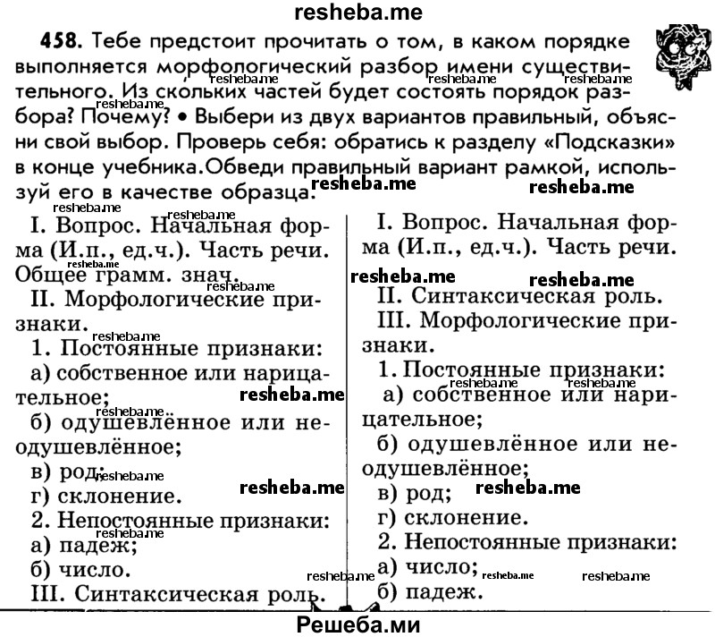     ГДЗ (Учебник) по
    русскому языку    5 класс
                Р.Н. Бунеев
     /        упражнение № / 458
    (продолжение 2)
    