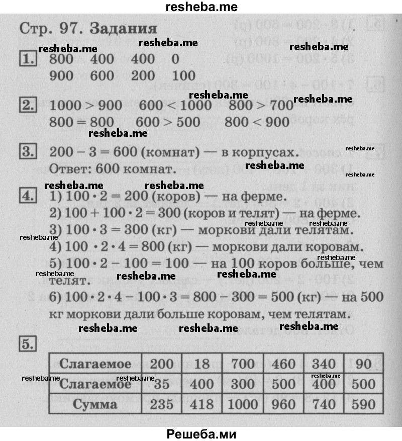     ГДЗ (Решебник №3 к старому учебнику) по
    математике    3 класс
                Г.В. Дорофеев
     /        часть 2. страница / 97
    (продолжение 2)
    