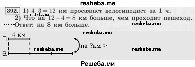     ГДЗ (Решебник 2015 №2) по
    математике    4 класс
                М.И. Моро
     /        часть 1 / упражнение / 392
    (продолжение 2)
    
