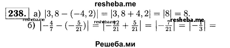 
    238.	Найдите расстояние между точками:
а) М(3,8) и N(-4,2);
б) A(-4/7) и B(-5/21).
