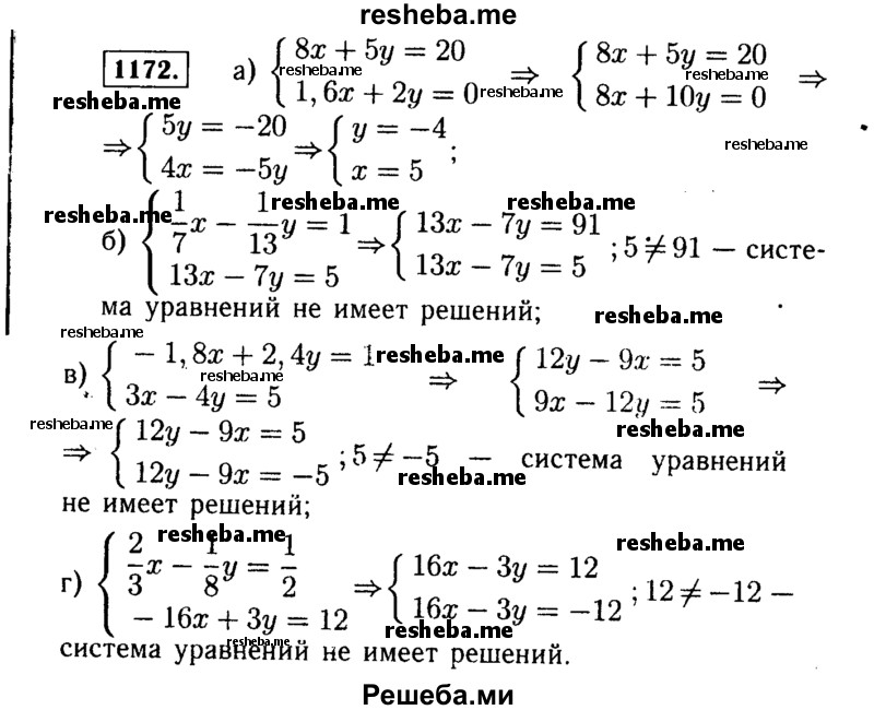     ГДЗ (Решебник №1 к учебнику 2015) по
    алгебре    7 класс
                Ю.Н. Макарычев
     /        номер / 1172
    (продолжение 2)
    