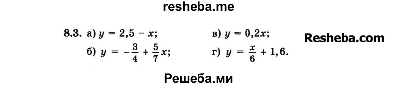     ГДЗ (Задачник 2015) по
    алгебре    7 класс
            (Учебник, Задачник)            А.Г. Мордкович
     /        §8 / 8.3
    (продолжение 2)
    