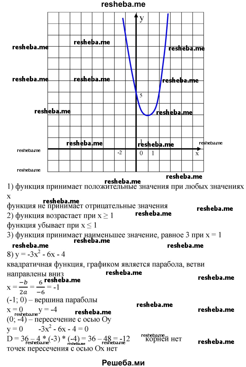 
    625. 1) у = 4х^2 + 4х - 3;
2) у = -Зх^2 - 2х + 1;
3) у = -2х^2 + Зх + 2;
4) y = Зх^2-8х + 4; 
5) у = 4х^2 + 12х + 9; 
6) у = -4х^2 + 4х - 1; 
7) у = 2х^2-4х + 5; 
8) у = -Зх^2 - 6х - 4.
