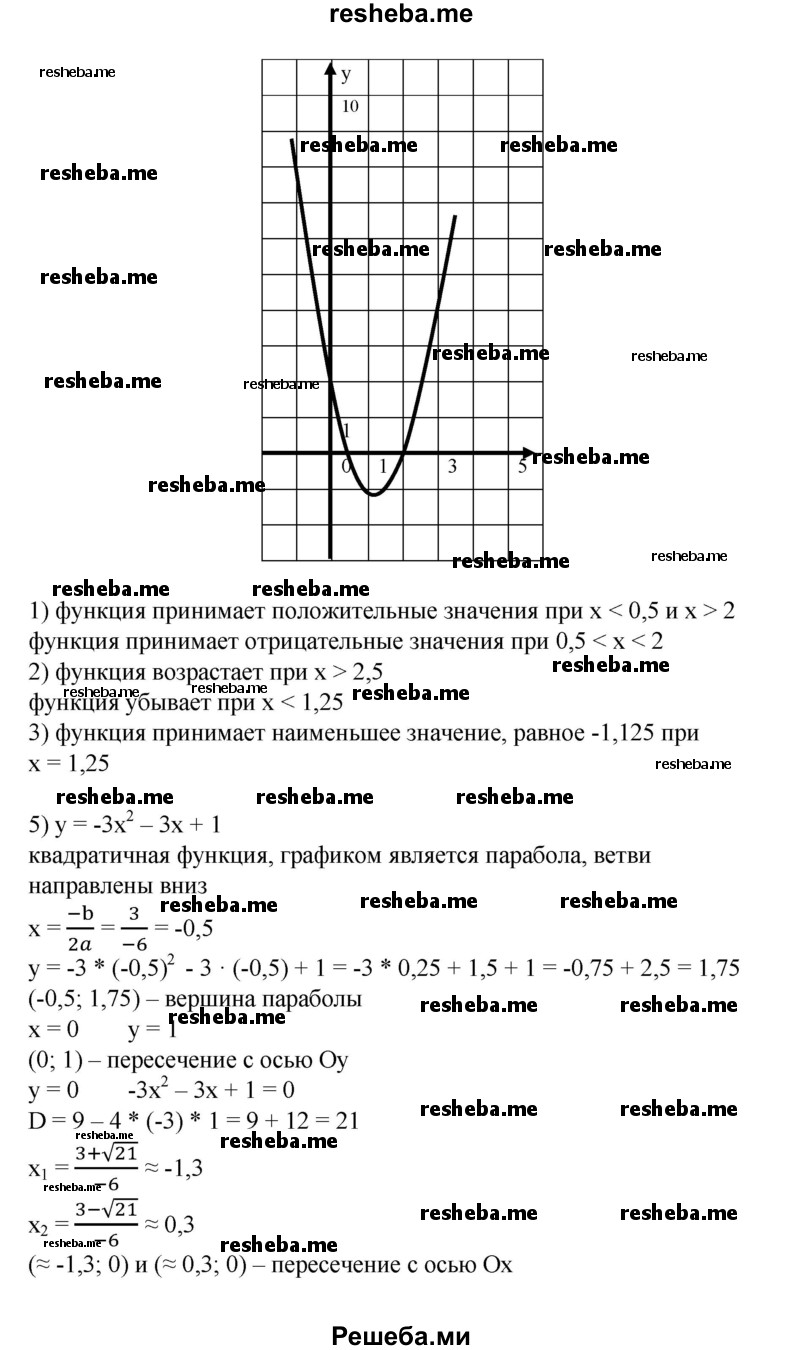 
    639. Построить график функции и по графику выяснить ее свойства:
