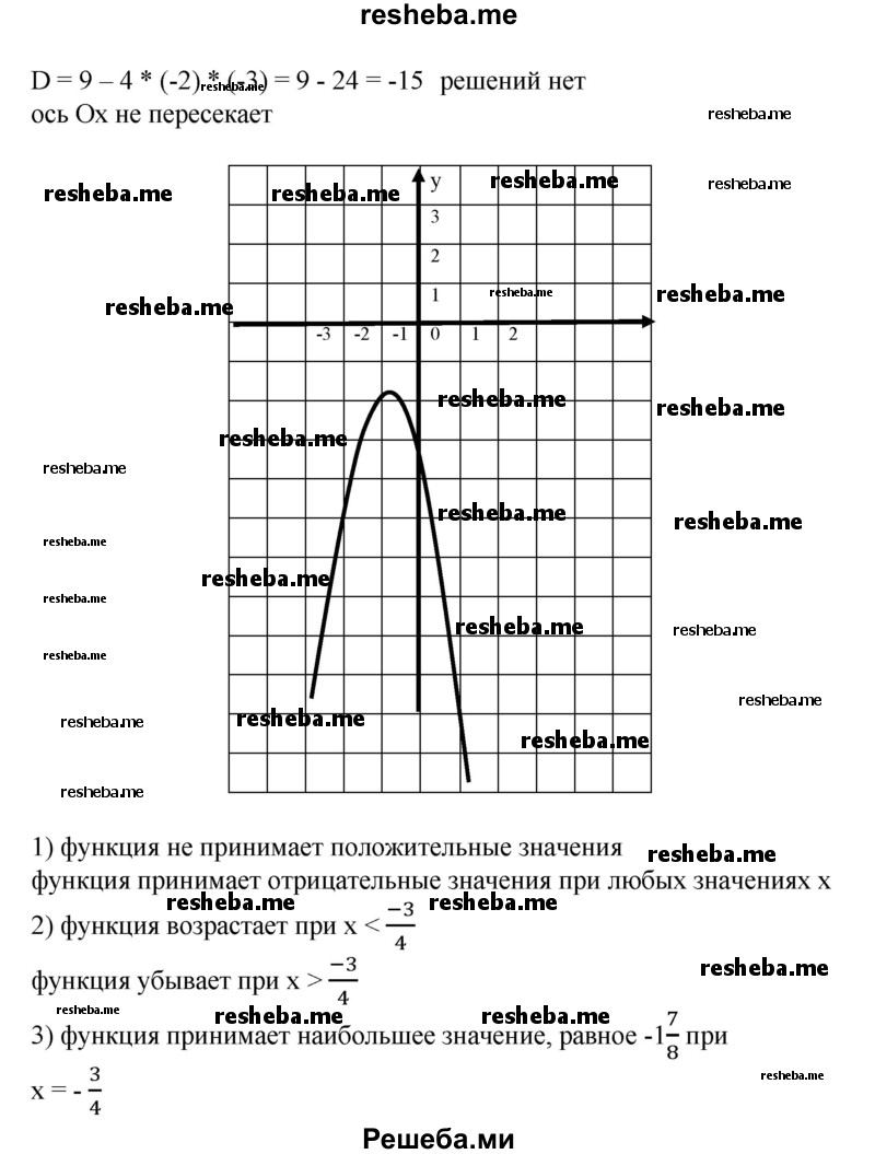 
    639. Построить график функции и по графику выяснить ее свойства:
