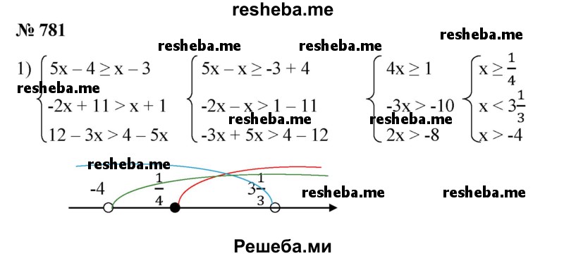 
    781. Решить систему неравенств:
