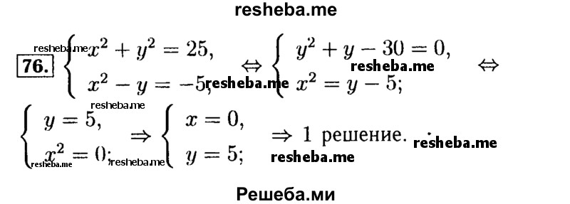     ГДЗ (Решебник №2 к задачнику 2015) по
    алгебре    9 класс
            (Учебник, Задачник)            Мордкович А.Г.
     /        итоговое повторение / уравнения и системы уравнений / 76
    (продолжение 2)
    