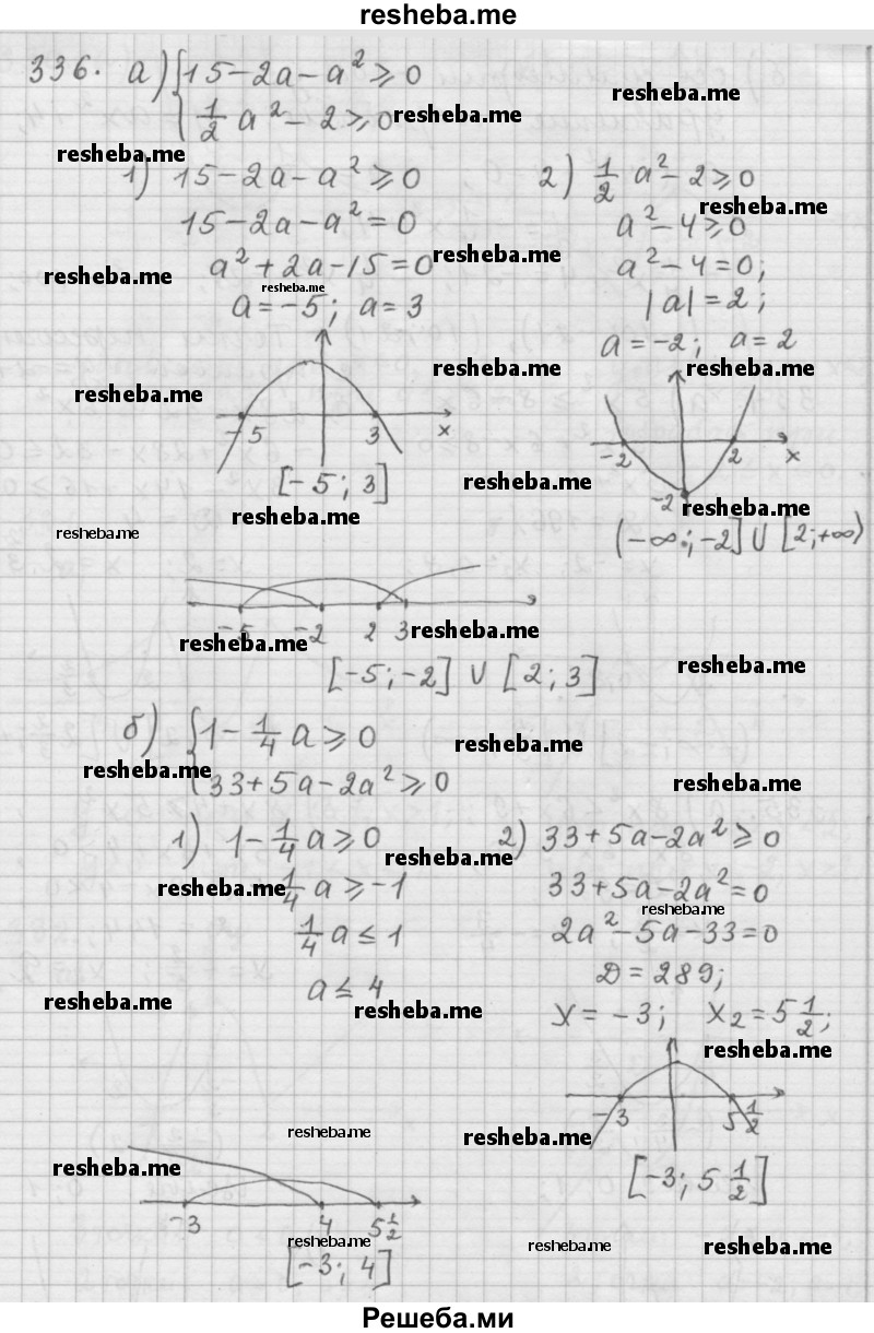     ГДЗ (Решебник к учебнику 2015) по
    алгебре    9 класс
                Г.В. Дорофеев
     /        номер № / 336
    (продолжение 2)
    