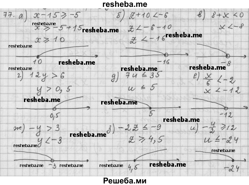     ГДЗ (Решебник 2015) по
    алгебре    9 класс
                Г.В. Дорофеев
     /        глава 1 / упражнение / 1.77 (77)
    (продолжение 2)
    