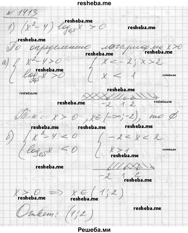     ГДЗ (Решебник №1) по
    алгебре    10 класс
                Ш.А. Алимов
     /        упражнение № / 1413
    (продолжение 2)
    