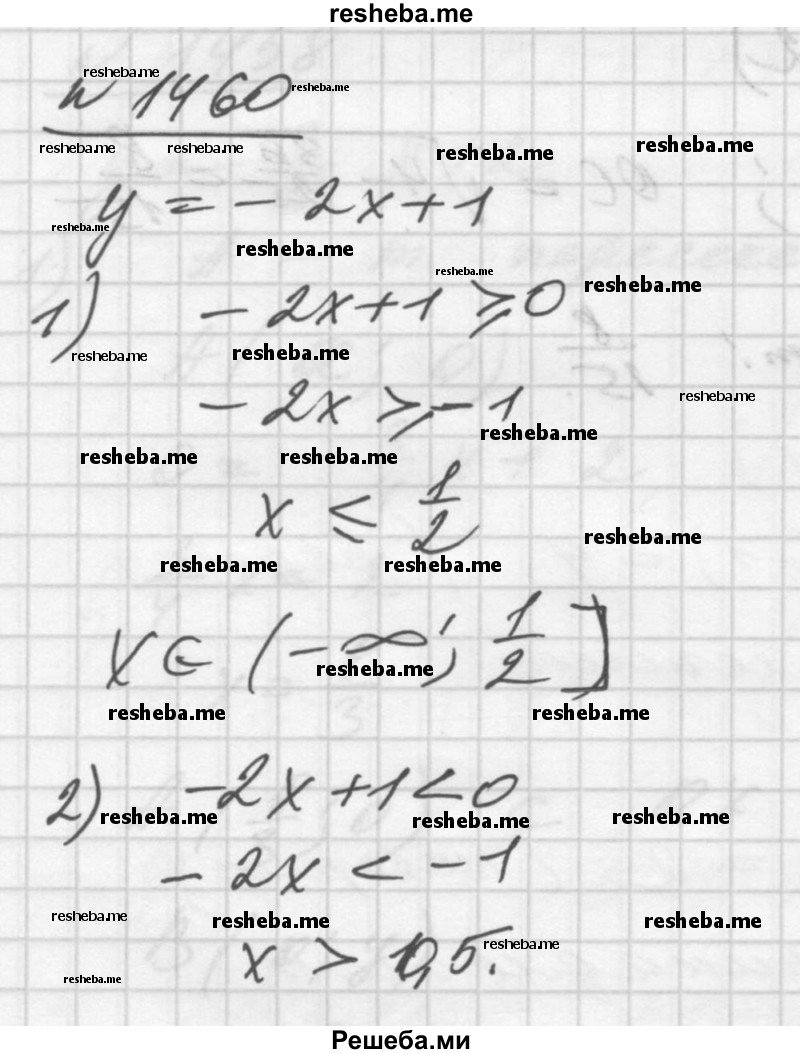     ГДЗ (Решебник №1) по
    алгебре    10 класс
                Ш.А. Алимов
     /        упражнение № / 1460
    (продолжение 2)
    