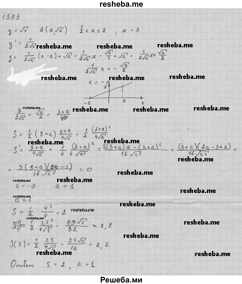     ГДЗ (Решебник №1) по
    алгебре    10 класс
                Ш.А. Алимов
     /        упражнение № / 1593
    (продолжение 4)
    
