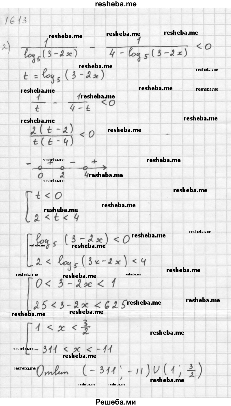     ГДЗ (Решебник №1) по
    алгебре    10 класс
                Ш.А. Алимов
     /        упражнение № / 1613
    (продолжение 6)
    