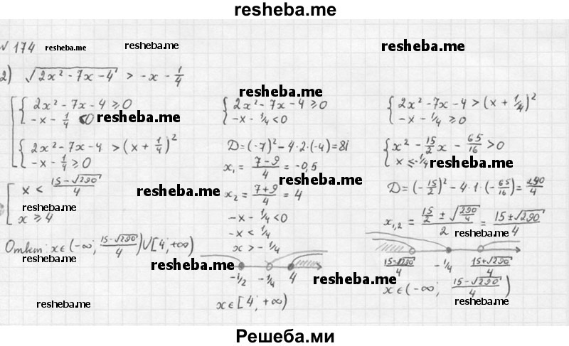     ГДЗ (Решебник №1) по
    алгебре    10 класс
                Ш.А. Алимов
     /        упражнение № / 174
    (продолжение 3)
    