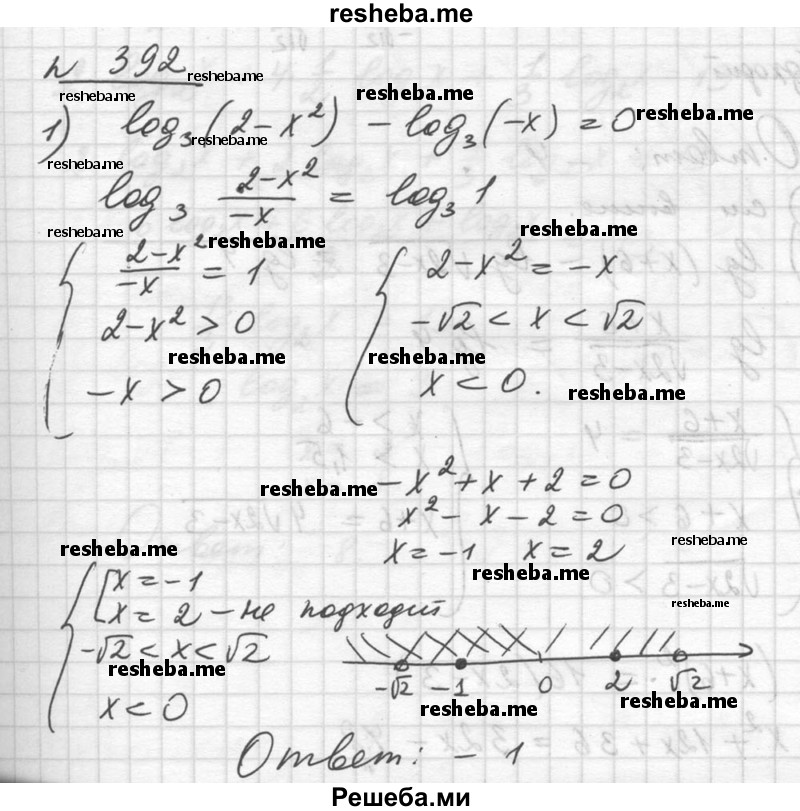     ГДЗ (Решебник №1) по
    алгебре    10 класс
                Ш.А. Алимов
     /        упражнение № / 392
    (продолжение 3)
    
