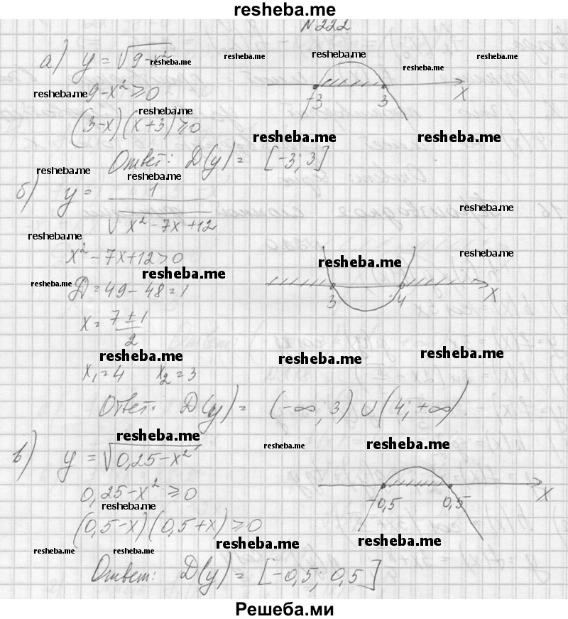     ГДЗ (Решебник №1) по
    алгебре    10 класс
                А.Н. Колмогоров
     /        номер / 222
    (продолжение 2)
    