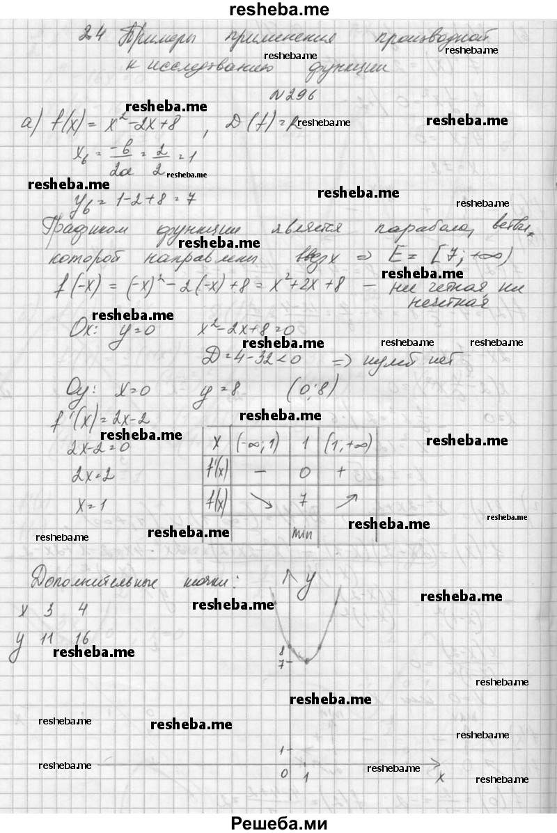     ГДЗ (Решебник №1) по
    алгебре    10 класс
                А.Н. Колмогоров
     /        номер / 296
    (продолжение 2)
    