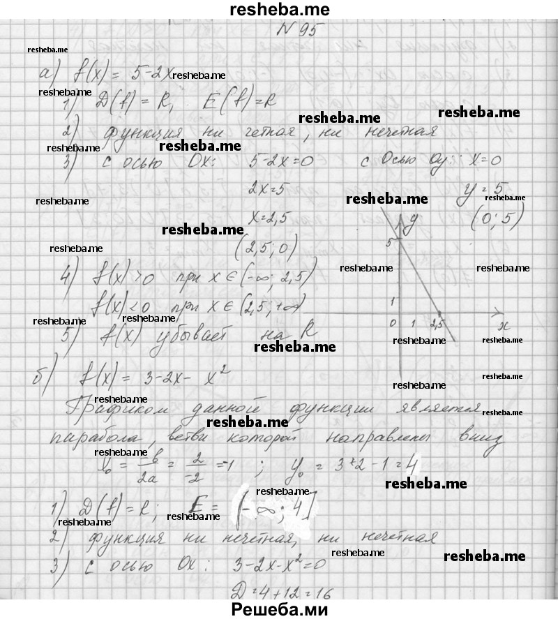     ГДЗ (Решебник №1) по
    алгебре    10 класс
                А.Н. Колмогоров
     /        номер / 95
    (продолжение 2)
    