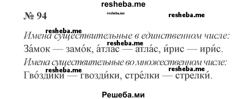     ГДЗ (Решебник 2015 №3) по
    русскому языку    3 класс
                В.П. Канакина
     /        часть 1 / упражнение / 94
    (продолжение 2)
    