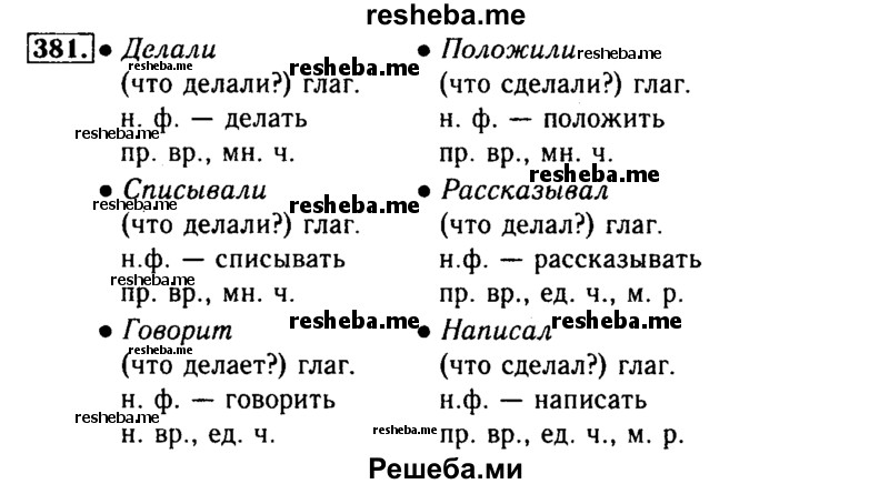     ГДЗ (Решебник №2) по
    русскому языку    3 класс
                Р.Н. Бунеев
     /        упражнение № / 381
    (продолжение 2)
    