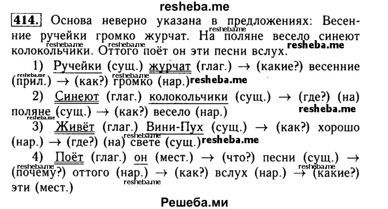    ГДЗ (Решебник №2) по
    русскому языку    3 класс
                Р.Н. Бунеев
     /        упражнение № / 414
    (продолжение 2)
    