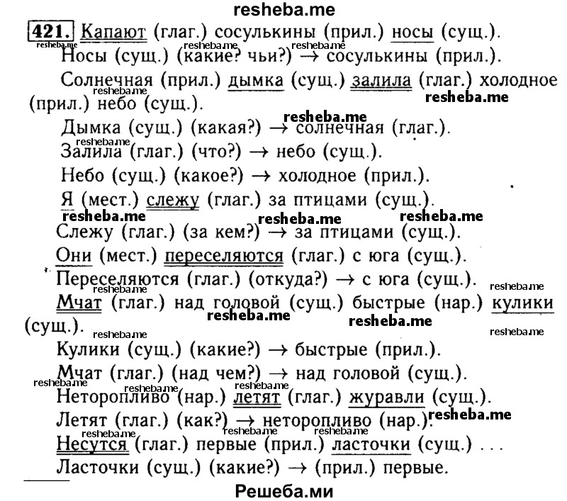     ГДЗ (Решебник №2) по
    русскому языку    3 класс
                Р.Н. Бунеев
     /        упражнение № / 421
    (продолжение 2)
    