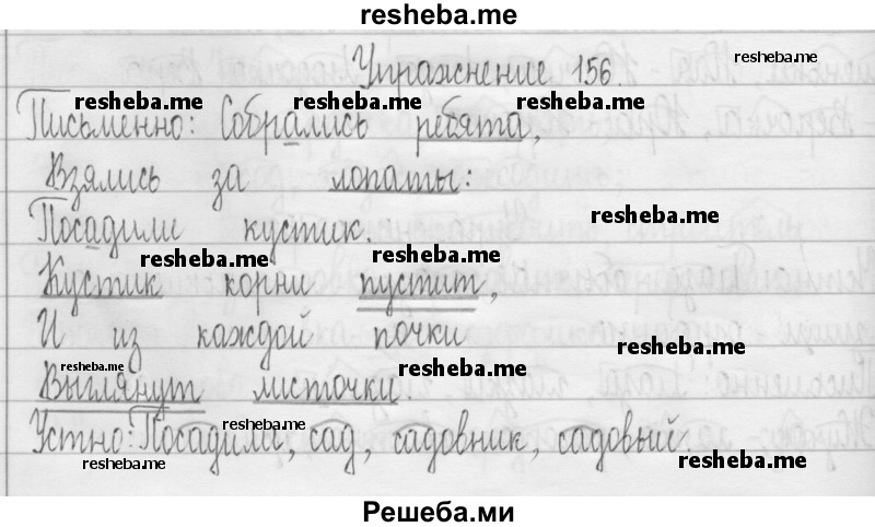     ГДЗ (Решебник 2016) по
    русскому языку    3 класс
                Т.Г. Рамзаева
     /        упражнение / 156
    (продолжение 2)
    