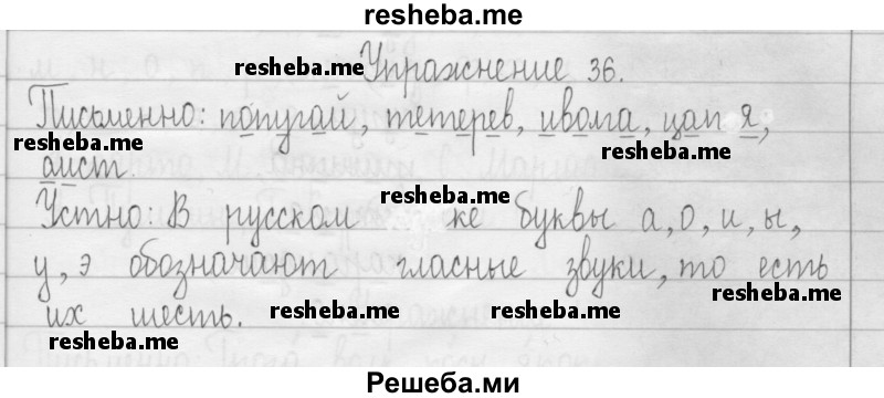     ГДЗ (Решебник 2016) по
    русскому языку    3 класс
                Т.Г. Рамзаева
     /        упражнение / 36
    (продолжение 2)
    