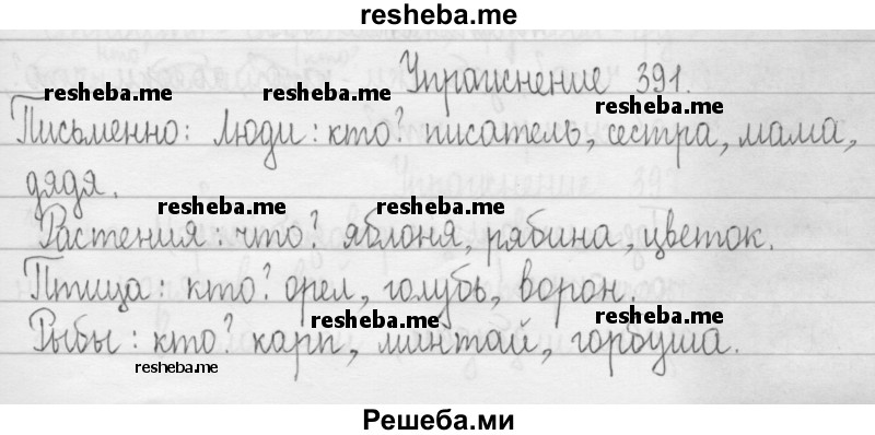     ГДЗ (Решебник 2016) по
    русскому языку    3 класс
                Т.Г. Рамзаева
     /        упражнение / 391
    (продолжение 2)
    