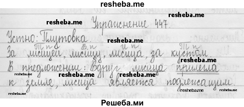     ГДЗ (Решебник 2016) по
    русскому языку    3 класс
                Т.Г. Рамзаева
     /        упражнение / 447
    (продолжение 2)
    