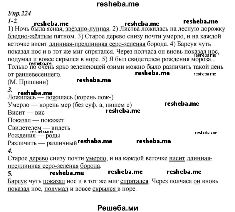     ГДЗ (Решебник к учебнику 2015) по
    русскому языку    6 класс
                М.М. Разумовская
     /        упражнение / 224
    (продолжение 2)
    