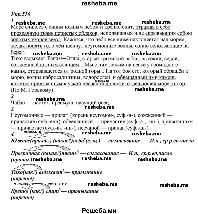     ГДЗ (Решебник к учебнику 2015) по
    русскому языку    6 класс
                М.М. Разумовская
     /        упражнение / 516
    (продолжение 2)
    