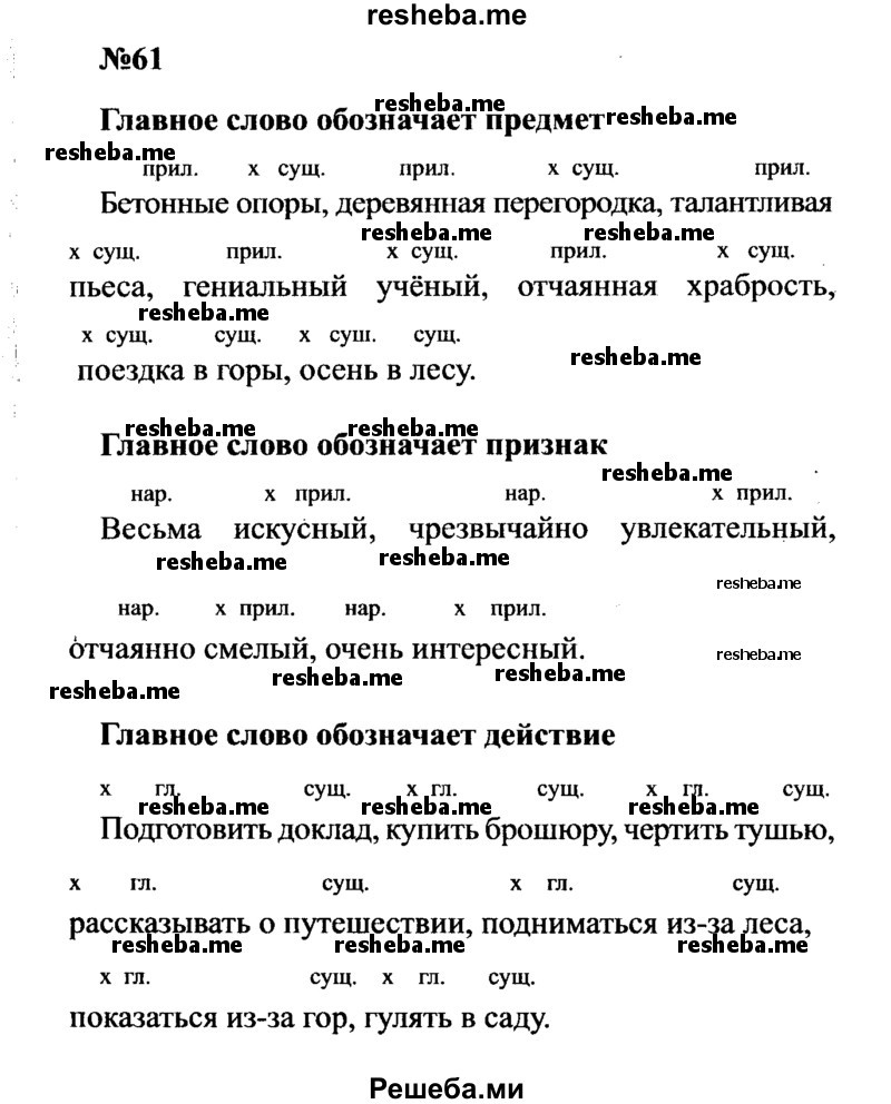     ГДЗ (Решебник к учебнику 2016) по
    русскому языку    8 класс
                С.Г. Бархударов
     /        упражнение / 61
    (продолжение 2)
    