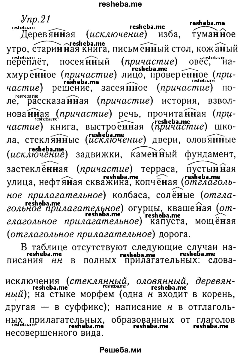     ГДЗ (Решебник №3) по
    русскому языку    8 класс
                Т.А. Ладыженская
     /        упражнение / 21
    (продолжение 2)
    