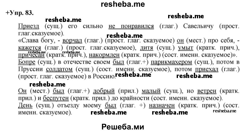     ГДЗ (Решебник) по
    русскому языку    8 класс
                М.М. Разумовская
     /        упражнение / 83
    (продолжение 2)
    