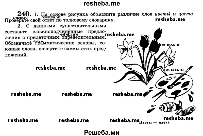     ГДЗ (Учебник) по
    русскому языку    9 класс
                С.И. Львова
     /        часть 1 / 240
    (продолжение 2)
    