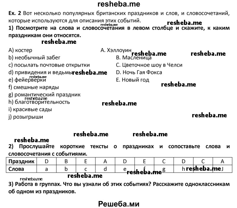     ГДЗ (Решебник) по
    английскому языку    8 класс
            (student's book)            В.П. Кузовлев
     /        страница № / 53
    (продолжение 2)
    