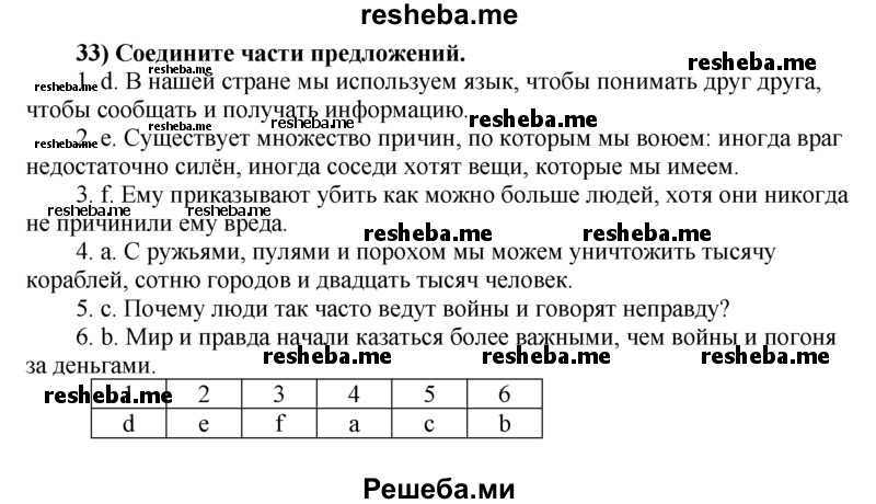     ГДЗ (Решебник) по
    английскому языку    8 класс
            (student's book)            М.З. Биболетова
     /        unit 2 / section 1-5. exercise / 33
    (продолжение 2)
    