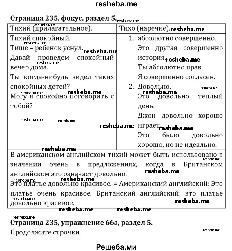     ГДЗ (Решебник) по
    английскому языку    8 класс
            (Student's Book)            О. В. Афанасьева
     /        страница / 235
    (продолжение 2)
    