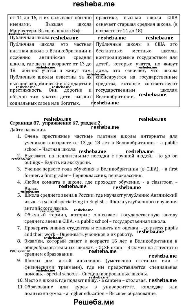     ГДЗ (Решебник) по
    английскому языку    8 класс
            (Student's Book)            О. В. Афанасьева
     /        страница / 87
    (продолжение 3)
    
