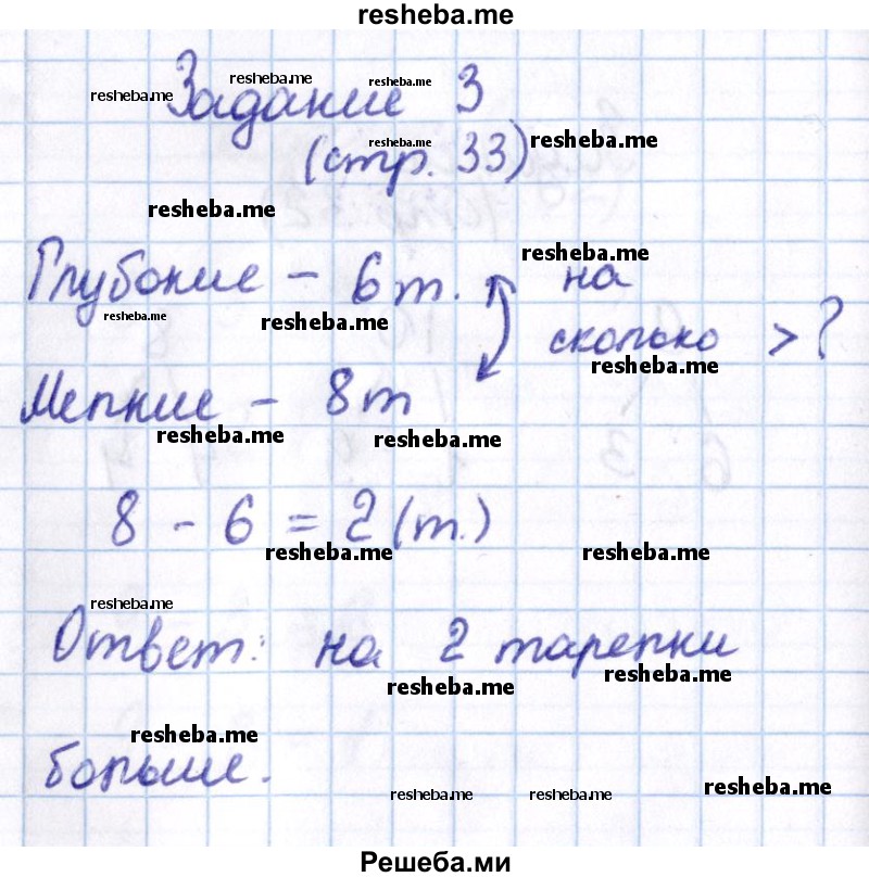     ГДЗ (Решебник 2016 №2) по
    математике    1 класс
                М.И. Моро
     /        часть 2. страница / 33
    (продолжение 4)
    