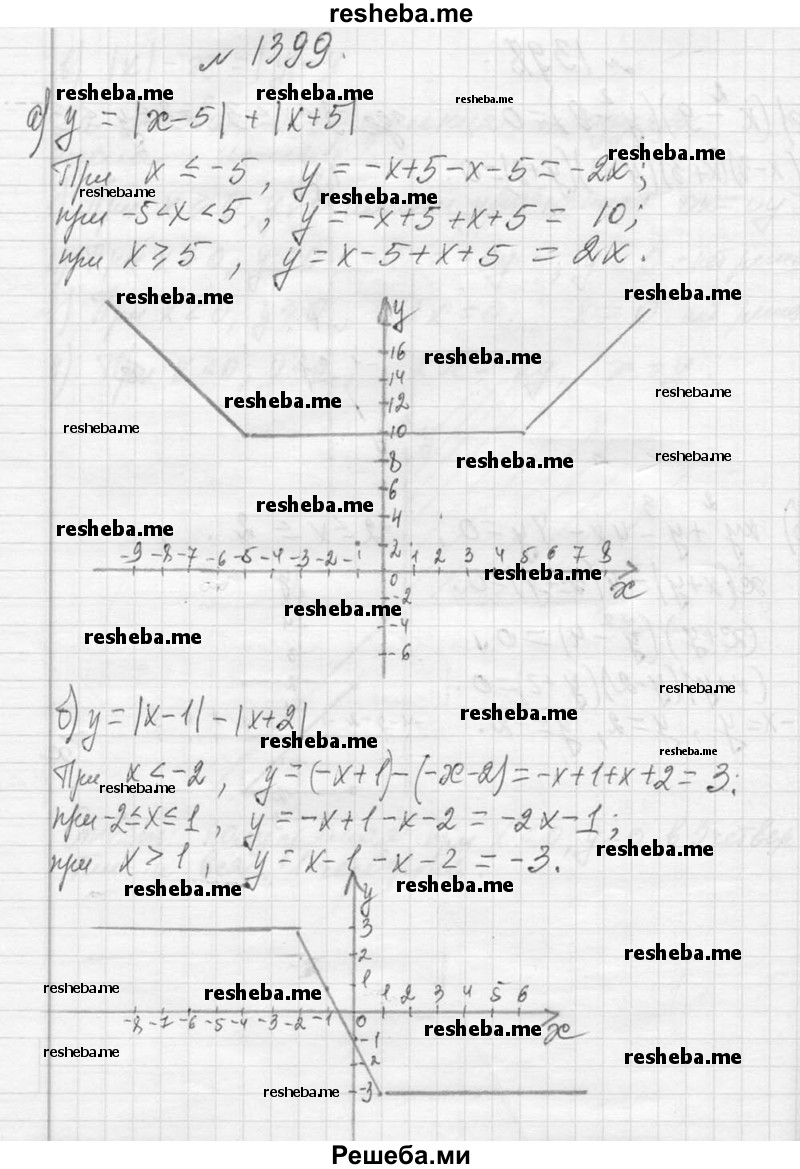     ГДЗ (Решебник 2013) по
    алгебре    7 класс
                Ю.Н. Макарычев
     /        упражнение / 1399
    (продолжение 2)
    