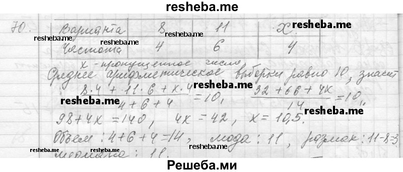     ГДЗ (Решебник 2013) по
    алгебре    7 класс
                Ю.Н. Макарычев
     /        упражнение / 70
    (продолжение 2)
    