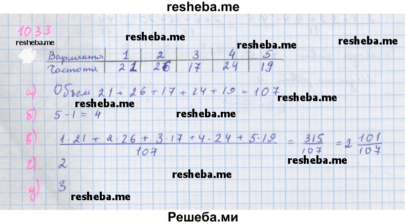     ГДЗ (Решебник к учебнику 2018) по
    алгебре    7 класс
                Ю.Н. Макарычев
     /        упражнение / 1033
    (продолжение 2)
    