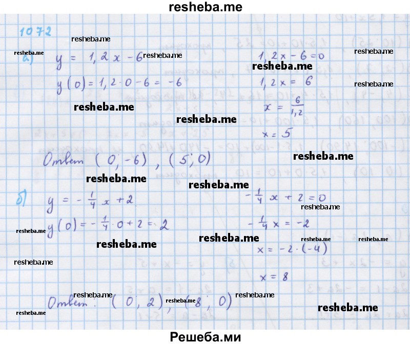     ГДЗ (Решебник к учебнику 2018) по
    алгебре    7 класс
                Ю.Н. Макарычев
     /        упражнение / 1072
    (продолжение 2)
    