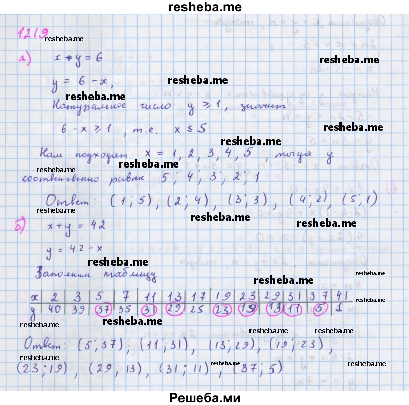     ГДЗ (Решебник к учебнику 2018) по
    алгебре    7 класс
                Ю.Н. Макарычев
     /        упражнение / 1219
    (продолжение 2)
    