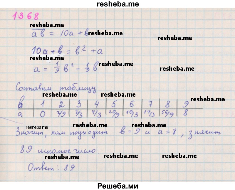     ГДЗ (Решебник к учебнику 2018) по
    алгебре    7 класс
                Ю.Н. Макарычев
     /        упражнение / 1368
    (продолжение 2)
    