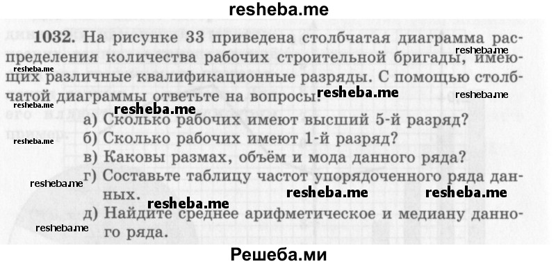     ГДЗ (Учебник 2013) по
    алгебре    7 класс
                Ю.Н. Макарычев
     /        упражнение / 1032
    (продолжение 2)
    
