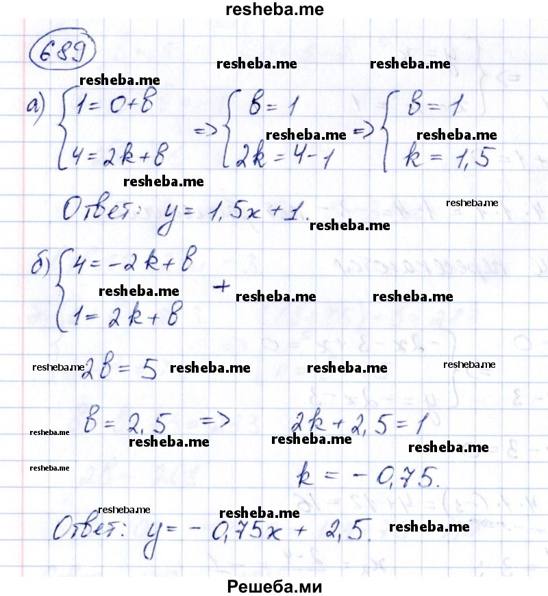     ГДЗ (Решебник к учебнику 2014) по
    алгебре    8 класс
                Г.В. Дорофеев
     /        упражнение / 689
    (продолжение 2)
    