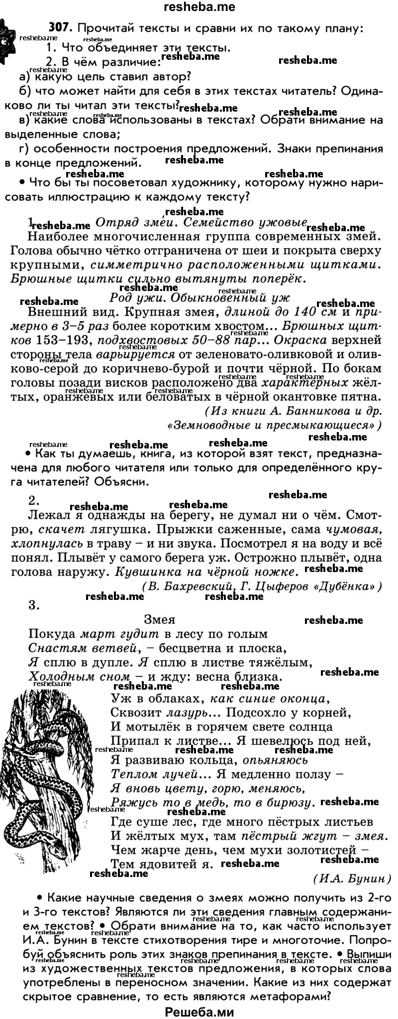     ГДЗ (Учебник) по
    русскому языку    5 класс
                Р.Н. Бунеев
     /        упражнение № / 307
    (продолжение 2)
    